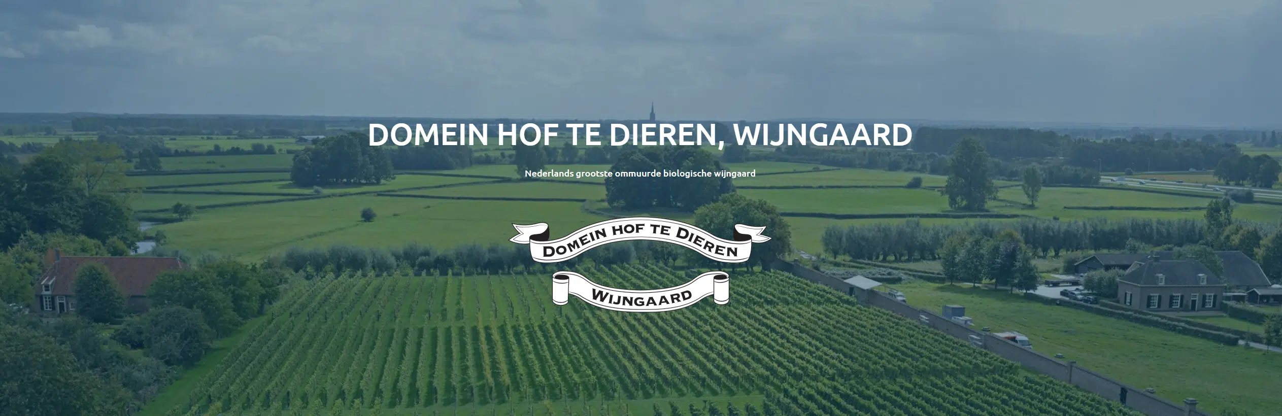 Domein Hof te Dieren, Nederlands grootste ommuurde biologische wijngaard