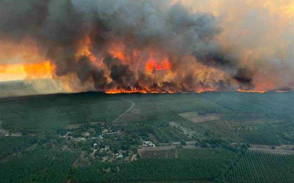 Bosbranden in Gironde bedreigen wijngaarden