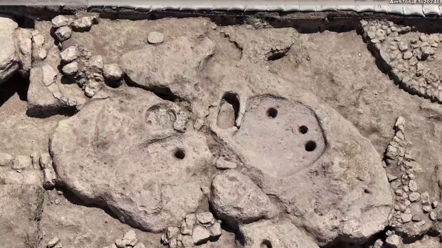 Deze pers is uitgehouwen in de rotsen van het Jezreel-dal - foto: Yakov Shmidov IAA