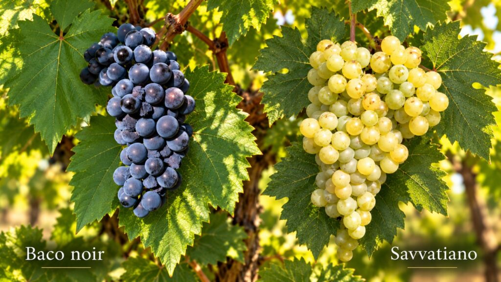 Nieuwe druivenrassen in Frankrijk: Baco Noir en Savvatiano.